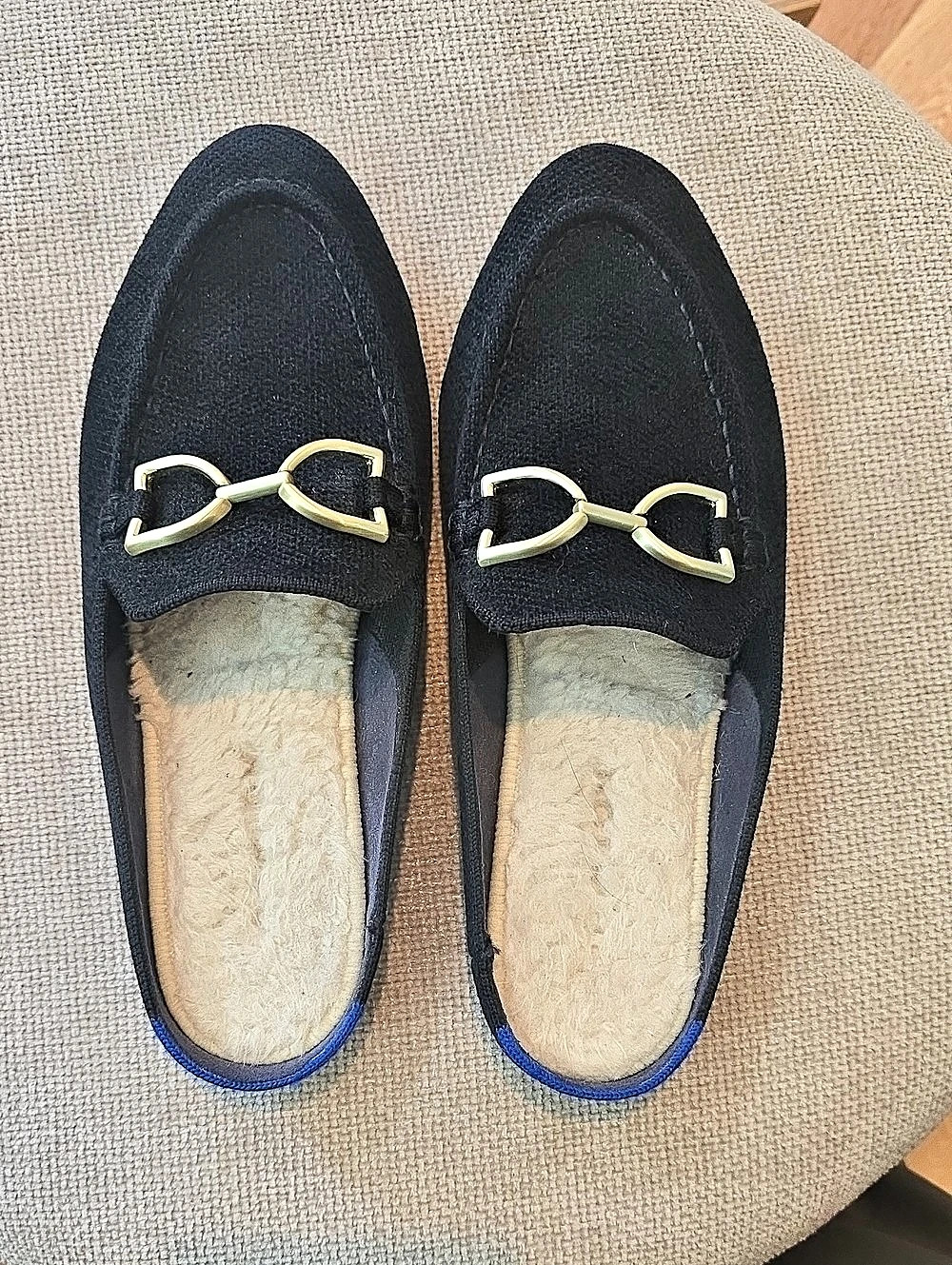 Rothy's The ReVelvet Cozy Bit Loafer Mule Black US 7.5